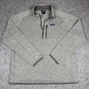 Patagonia Mens Better Sweater 1/4-Zip Gray XXL 2XL STY25522 Pullover Fleece EUC